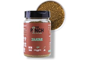 THE PINCH Zaatar Sazonador Árabe 100% natural - Sabor Auténtico del Líbano, con sumac. Fácil de usar en ensaladas, verduras asadas, hummus, panes y batatas dulces. Paquete 400g.