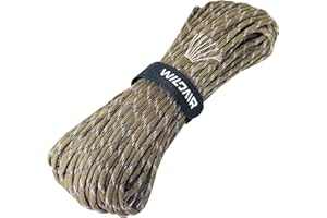 WILDAIR Paracord Lanyard Parachute Cord-7 triple strands 100FT Outdoor Camping (Desert Camo)