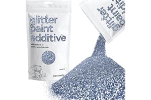 Azure Blue Glitter Paint Additive 100g for Adding Sparkle to Paints & Varnish | Paint Walls Sparkly Add to Emulsion, Acrylic or Lacquer Indoor | Hemway
