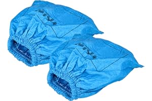 vhbw 2x filtro de tela compatible con PowerPlus POWX3000, POWDP6020, POWX3013 aspiradora, aspirador húmedo/seco - Bolsa tejido, lavable azul