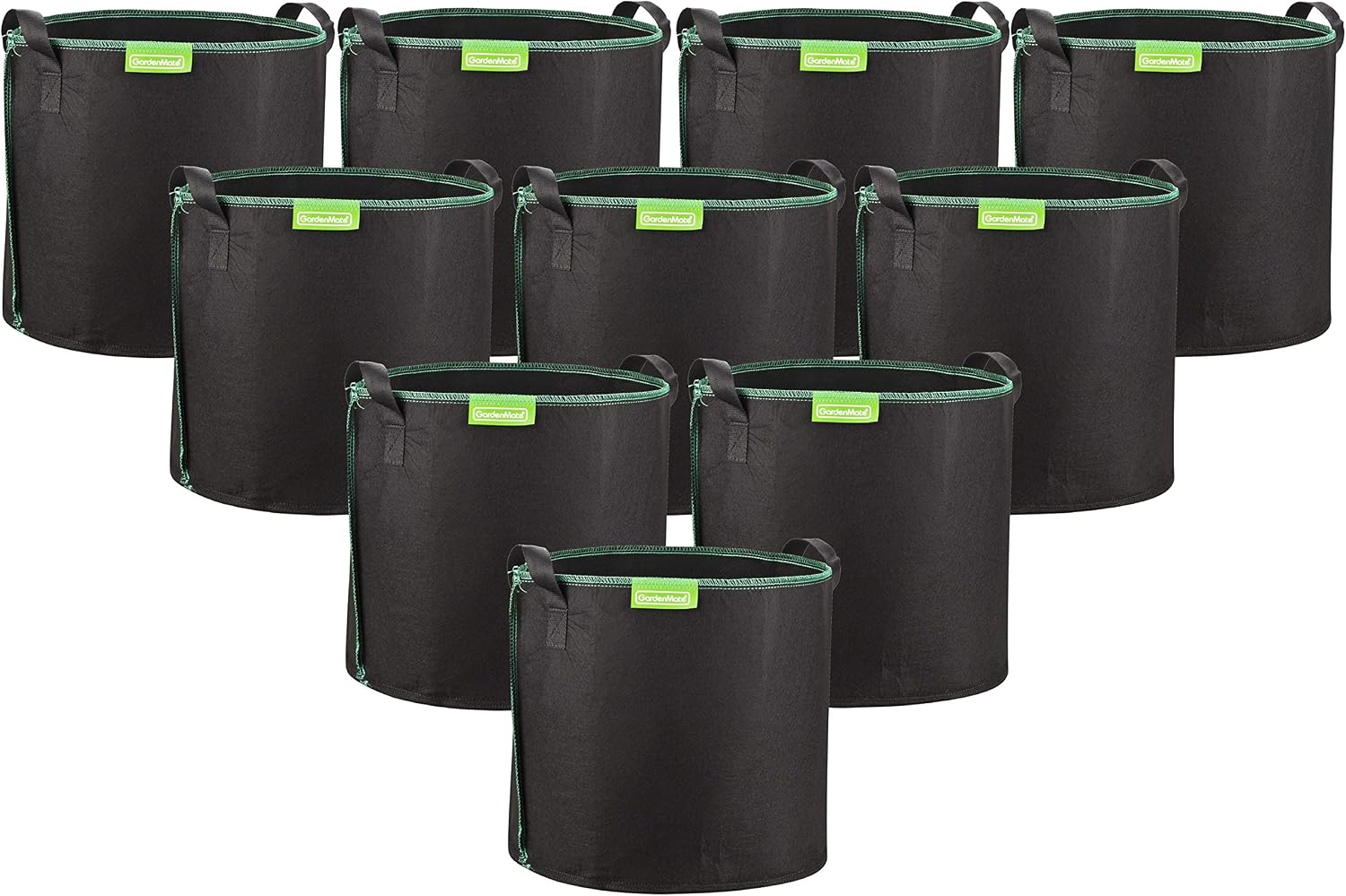 GardenMate 10x 30L Bolsas de Tela no Tejida para Plantas - Altura 30,5 cm Ø 35,6 cm - GREENLINE