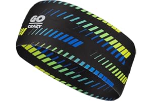 ‎GO CRAZY GO CRAZY Sport Stirnband Herren Schweissband Ohrenschützer Ohrenwärmer Für Männer Laufstirnband Sportstirnband Kopfband Laufen Joggen Wandern Ski Rad Yoga Sport Jogging Zubehör