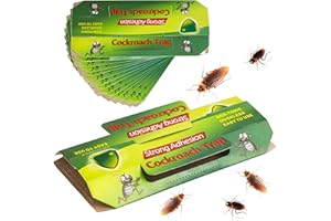 HTBAKOI Trampas Cucarachas 22 Piezas Trampa para Cucarachas Adhesivas Pegamento Cucarachas Profesional【22 Piezas】
