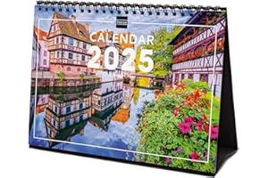 Finocam – International 2025 Desktop Photo Calendar Month View January 2025 – December 2025 (12 months) Charming International