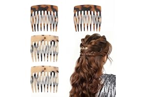 Xanthelle Pin-On grzebień do włosów, 4 sztuki, francuskie grzebienie, spinka do włosów, mocny chwyt do koków i stylizacji