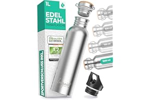 ‎FREIGEIST ESPRIT LIBRE freigeist Trinkflasche Edelstahl einwandig mit Gratis Sportverschluss - Trinkflasche 1l | 750 | 500 | 350 ml - Edelstahl Trinkflasche