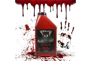 VIPNAJI Sangue Liquido Finto in Bottiglia per Trucco Horror, Halloween Sangue Zombie ,Costume Effetto Speciale Del Terrore, Sangue finto (473ml)