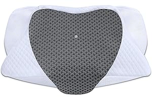 SAHEYER Poszewka na poduszkę, przyjazna dla skóry, bawełniana, miękka, wygodna poszewka, ergonomiczna poduszka pod kark, nadająca się do prania, z gładkim zamkiem błyskawicznym, 60 x 35,5 x 10/13 cm