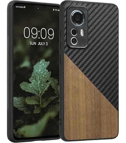 Custodia Xiaomi 11T/11T Pro In Legno Naturale - Cover Protettiva Con Bumper In Silicone, Marrone - Foto 2