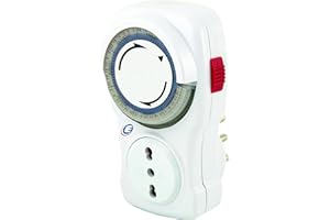 Electraline 58105 Programmatore Timer Settimanale, Ciclo Totale di 7 Giorni Consecutivi in Blocchi da 2 Ore, 10/16 A, Bianco