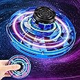AYEBIA Flying Spinner Toys, Hand Controlled Mini Drone, RGB Light Fidget Boomerang Spinner, 360 Rotating Fly UFO Spin Drone, Flying Space Toys Gift For Kids Adults Outdoor Indoor (BLUE)