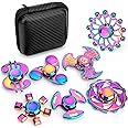Cool Metal Fidget Spinner Toy Bulk for Kids Adults, 7PCS Fidgit Finger Hand Metal Spinner Desk Sensory Gifts Goodie Bag Fillers, Anti Anxiety Stress Relief Toys Stocking Stuffer Party Favors Supplies