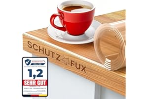 SCHUTZ-FUX Protector de mesa transparente de 2 mm, con borde oblicuo, mantel transparente lavable, diferentes tamaños, a medida, fabricado en Alemania (90 x 180)