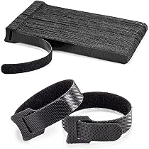 OcioDual Fascette Fermacavi Riutilizzabili In Nylon: 50 Pezzi Neri, Lunghe 20 Cm, Per Organizzare Cavi PC TV Ufficio