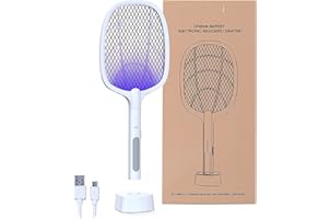 Mosquito Bats Electric Fly Swatter Racket, Rechargeable Fly Zapper Racket with Blue Light Attractant, Bug Zapper Racket Funko