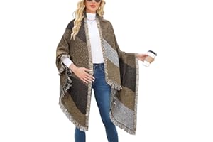 heekpek Bufanda Para Mujer Caliente Mantas Tartán Bufanda Pashmina Larga Enrejado Mantón Invierno