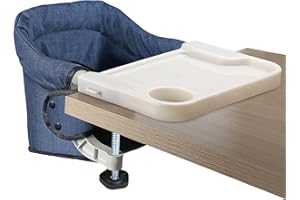 Toogel Hook on High Chair with Removable Dining Tray for Babies and Toddlers 6-36 Months, Portable and Foldable Table Seat for Home and Travel, Baby Feeding Chair with Storage Bag (Blue)