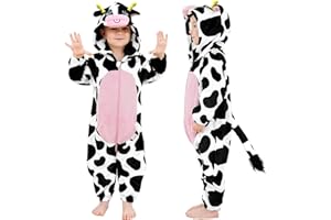 LOLANTA Disfraz Unisex de Animales para Bebé, Disfraz de Animal con Capucha para Niño, Traje de Unión de Franela