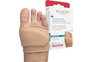 PODERM - Alluce Valgo/Dolore Plantare Doppia Protezione Gel di Arnica Brevettata - Ortesi del Piede - Sollievo Immediato dal Dolore - Principi Attivi 100% Naturali - Swiss Lab