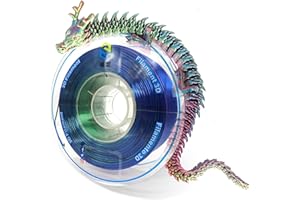 YOUSU Dreifarbiges PLA Filament,3D Drucker Filament 1,75 mm (± 0,03 mm), Seiden Rot/Blau/Grün Dreifarbiges Filament, Passend für die Meisten FDM Drucker, 1 kg/2,2 lbs