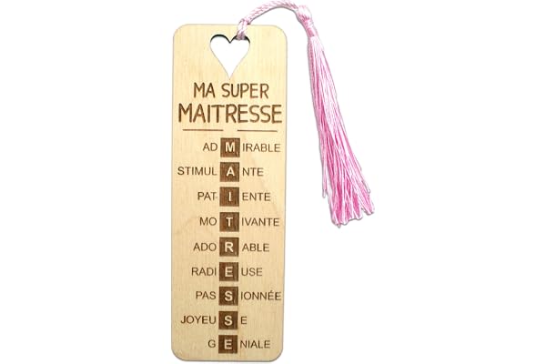 ERNESTINE - Marque page maîtresse et professeur original - cadeau maitresse enseignants institutrice - cadeau fin d'année scolaire enseignante - cadeaux professeure école marque page agenda notes cles