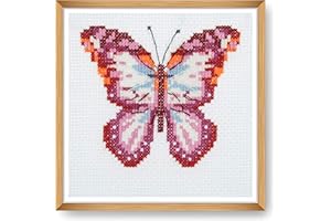 Trimits Mini kit de punto de cruz, 13 x 13 cm, mariposa e insecto