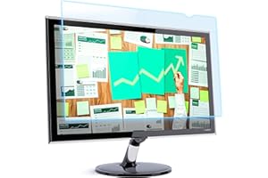 VINTEZ 24 inch Blue Light Blocking Screen Protector Panel for 16:9 Widescreen Computer Monitor and Laptop - PC Anti-UV Eye Protection Filter Film - Anti-Scratch Diagonal Frame Shield [1 Pack]