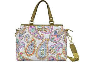 Anuschka Wanderlust Collection Multicompartment Satchel - Fabric Satchel Bags for Women