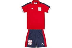 Metzuyan Childrens Boys Infants England Home Football Red T-Shirt Short Set 6 Month - 13 Years