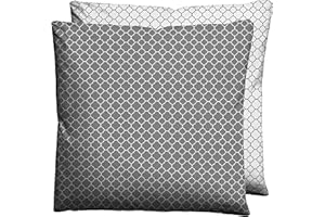 Biberna Mix & Match, Graphic, Maco Sateen Cushion Cover 80 x 80 cm Certified According to Oeko-Tex Standard 100, Storm Grey