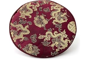 KLANGSCHALEN-CENTER Pad für Klangschale mit diversen tradtionellen Mustern Ø ca. 18 cm -9873- (violett Drache) in verschiedenen Farben erhältlich