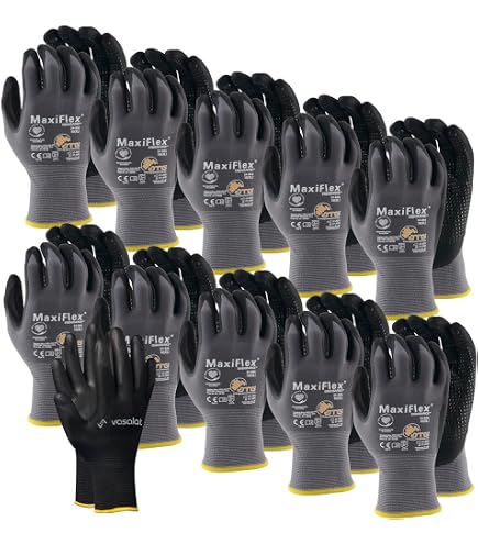 3er Pack MaxiFlex Endurance Arbeitshandschuh mit Noppen, Montagehandschuhe (10 (XL)) bei Günstiger Preis