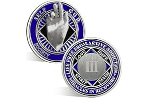 ACGZQY Na Medallion - 3 Year Hand of Hope Na Sobriety Chip Reborn NA Medallions Sober Coin Narcotics Anonymous Recovery Addiction Token NA Gifts