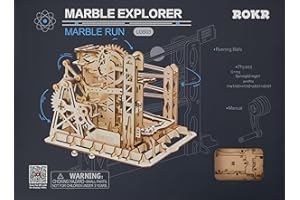 Robotime Marmurowa podkładka na rolkę mechaniczna 3D puzzle gra drewno zestaw budowlany dla dorosłych rzemiosło zestaw puzzle prezent (podnoszenie podstawki)