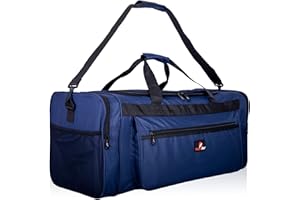 Roamlite Sporttasche Extra Große Wochenend- oder Übernachtungstasche - Ideale Reisetasche – Seesack Tasche - Mehrere Fächer - Maße 66x30x30 cm - RL58N (Blau)