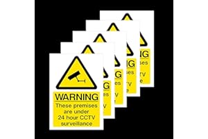 USSP&S 5x Warning These Premises are under 24 Hour CCTV Surveillance Rigid Plastic Sign 200x300mm