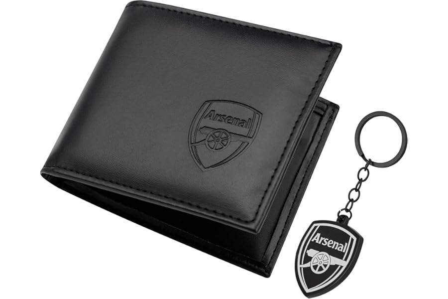 Arsenal F.C. Sports Fan Wallet Accessories Set with Card Slots & Coin Pocket, Supporters' Gear - Football Gifts for Men