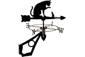 Dragon Laser Ltd., Cat & Mouse Decorative Weathervane, Feline, Gift for Cat Lovers, **WITH ANTI-RUST COATING**