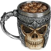 Geschenkeh&ouml;hle Birinci sınıf 3D kuru kafa fincan paslanmaz &ccedil;elik kahve, &ccedil;ay, Cappuccino, bira gibi i&ccedil;ecekler i&ccedil;in I Viking Sk