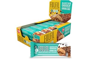 Fulfil Vitamin and Protein Bars (15 x 40g Bars) — Chocolate Salted Caramel Flavour — 15g High Protein, 9 Vitamins, Low Sugar