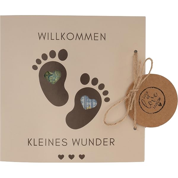 Glückwunschkarte Zur Geburt – Baby-Karte Mit „Welcome Little One“, DIN A6, Inkl. Umschlag, Perfekt Für Jungen & Mädchen