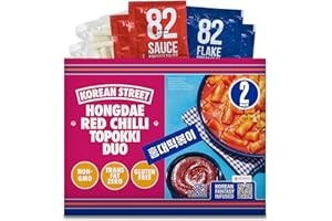 [Korean Street] Hongdae Chili Tteokbokki (2 PACK)- Tteok avec de la pâte de piment, nourriture épicée et sucrée coréenne, préparation facile et rapide