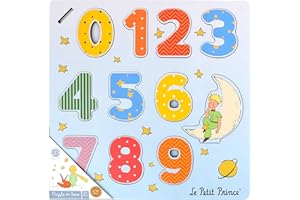 PLANÈTE BOIS Numeri Educativo-Il Piccolo Principe-865005-11 Pezzi-Multicolore-Legno-Gioco Puzzle per Bambini-30 cm x 30 cm-A Partire dai 2 Anni, Colore Colorato, 865005