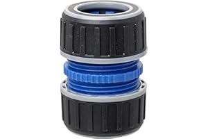 TATAY Réparation/Adaptateur/Réparateur Premium de tuyau 3/4" (19mm), Protection solaire, Installation facile, Gris - Noir