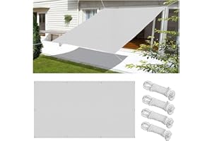 FLYSOUL Toldo Vela de Sombra Rectangular Impermeable 2x3M Toldos Exterior Terraza Protección Rayos UV Resistente al Desgarro para Terraza Balcon Patio Exteriores Jardín con Ojales y Cuerdas de Fijación