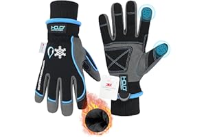 HANDLANDY Waterproof Insulated Work Gloves,Thermal Winter Gloves for Men Women Touch Screen, Warm Ski Snowboard Cold Weather Gloves