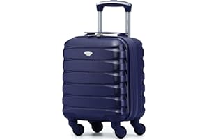 Flight Knight Estuche Rigido De Abs Ligero De 4 Ruedas Maletas Equipaje De Mano De Cabina Aprobado para Mas De 100 Aerolineas, Incluido Easyjet Y Tamano Maximo para Vueling Y Wizz Air 40x30x20cm