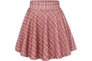 DRESSTELLS Gonna Corta Svasata Mini Gonna da Pattinatrice Versatile Elastica Solida Colore Gonna