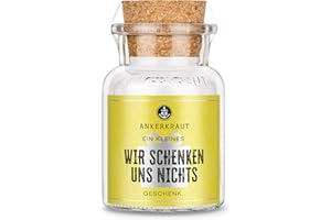 Ankerkraut "Nichts" Geschenk-Glas, Korkenglas mit Sonder-Etikett zum Verschenken, Geschenk-Idee