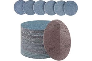 PMIQSA 30 Stück Schleifpapier 150mm Klett, Keramik Schleifgitter 60 körnung schleifscheiben für Exzenterschleifer und Trockenbauschleifer